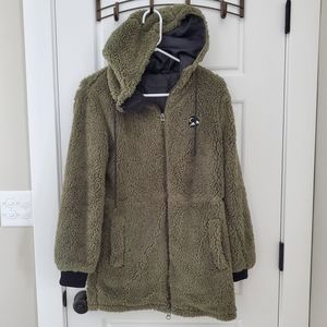 Zyia Hunter Green Fleece Teddy Jacket Size XS